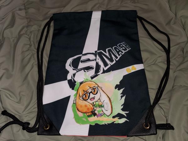 Splatoon Inkling 17" Super Smash Bros Ultimate Drawstring Backpack