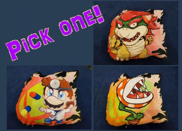 12" Super Smash Bros Pillow Cushion Mario Bros series PICK ONE picture