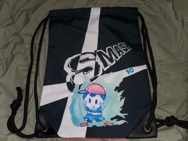 Ness 17" Super Smash Bros Ultimate Drawstring Backpack
