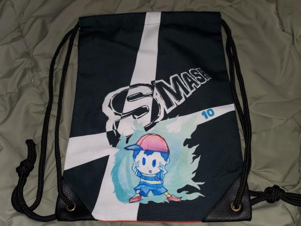 Ness 17" Super Smash Bros Ultimate Drawstring Backpack picture