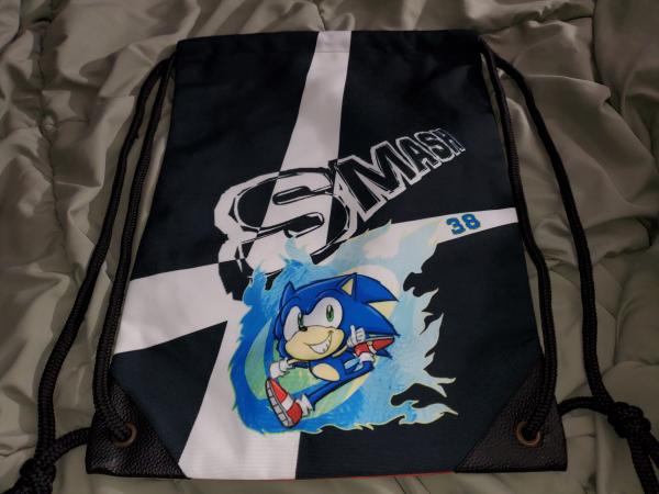 Sonic the Hedgehog 17" Super Smash Bros Ultimate Drawstring Backpack picture