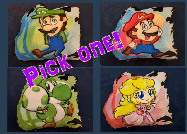 12" Super Smash Bros Pillow Cushion Mario series PICK ONE picture