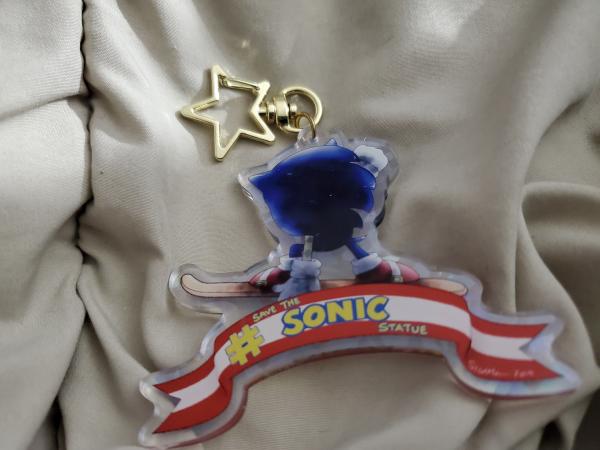 3" Save the Sonic Statue Holographic charm picture