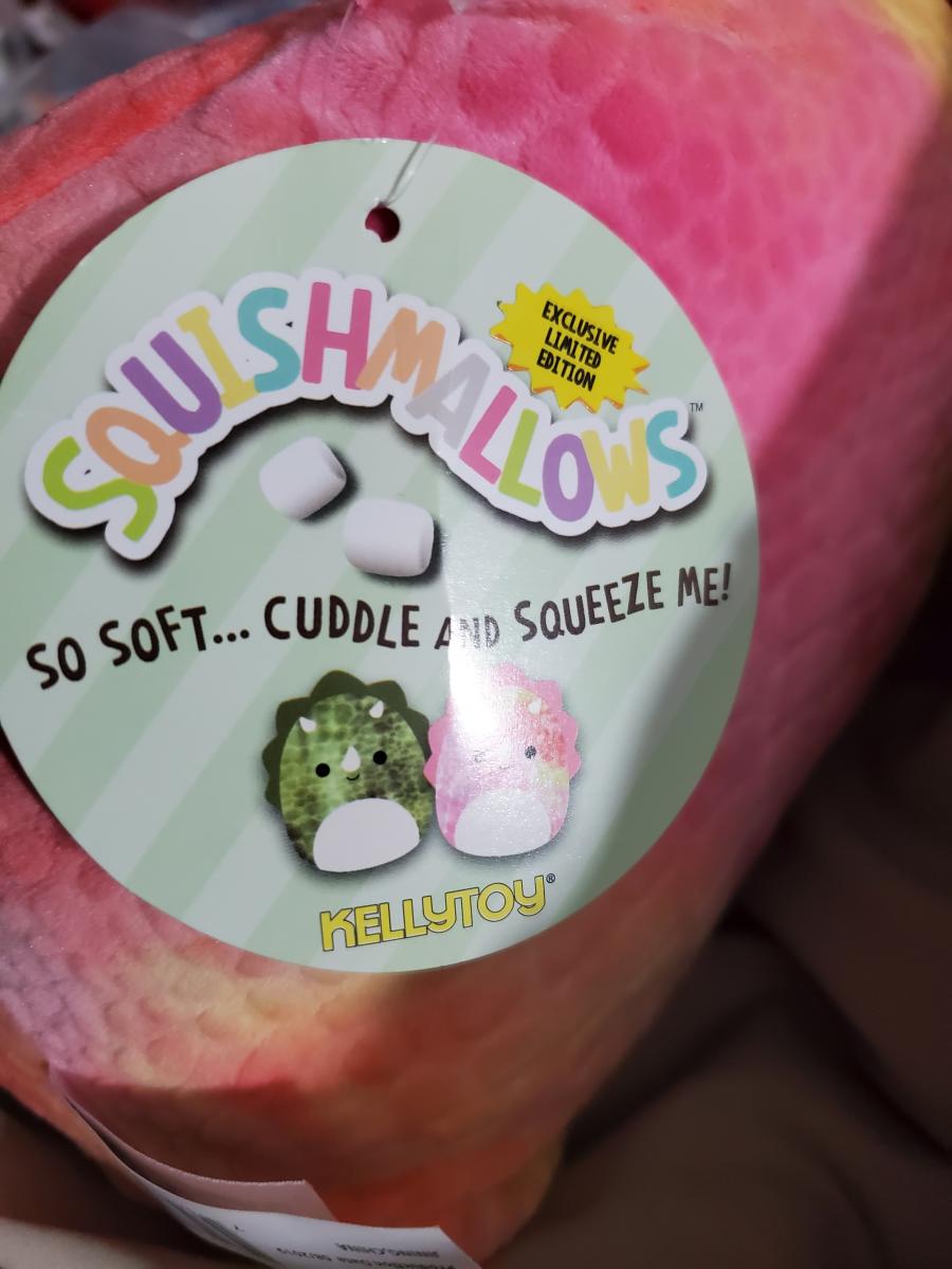 dinosaur squishmallow pink