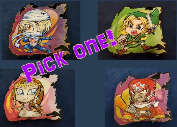 12" Super Smash Bros Pillow Cushion Legend of Zelda series PICK ONE picture