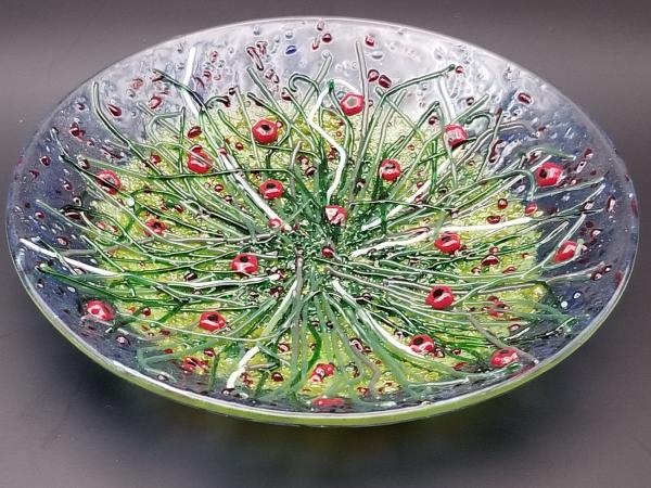 Fused Glass Garden Stringer Bowl picture