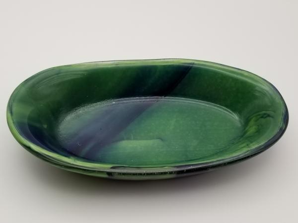 Fused Glass Oblong Bowl picture