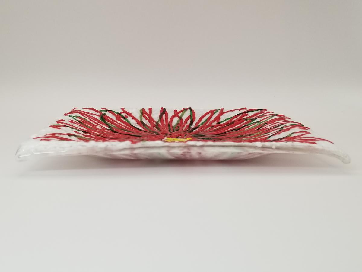 Fused Glass Christmas Square Tray/Plate picture