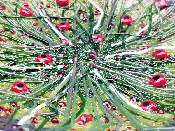 Fused Glass Garden Stringer Bowl picture