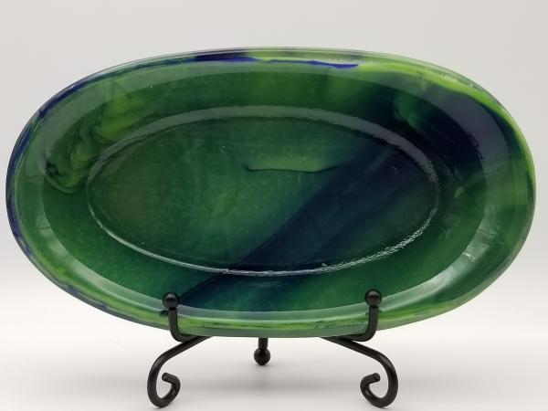 Fused Glass Oblong Bowl picture