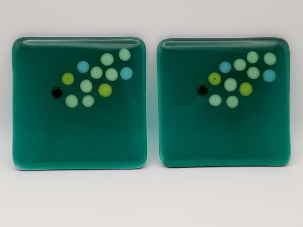 Fused Glass Square Coasters (set of 2) picture