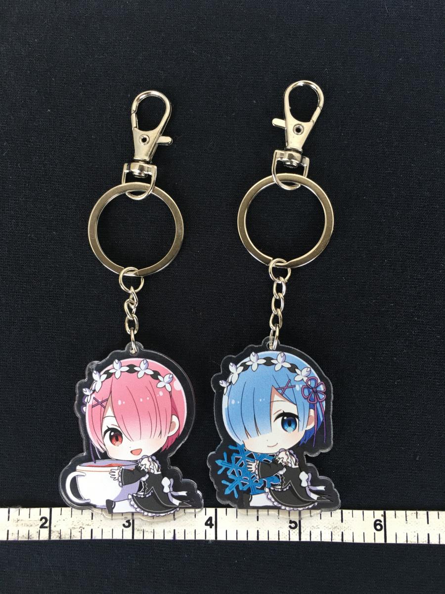Rem and Ram Re:Zero Keychain set picture