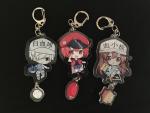 3piece anime acrylic keychain trio cells at work