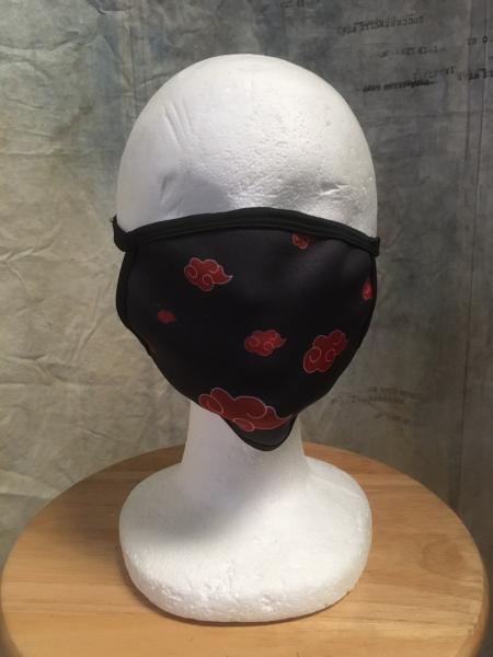 Cloth face mask Anime Funny fabric reusable washable emoji cartoon black
