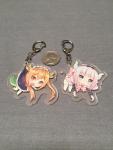 2piece game acrylic keychain pair Dragon Maid