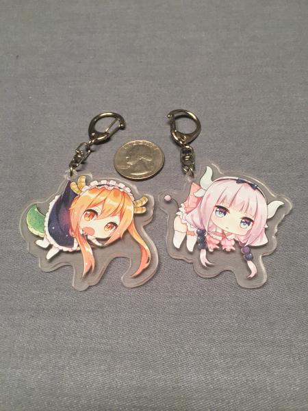 2piece game acrylic keychain pair Dragon Maid
