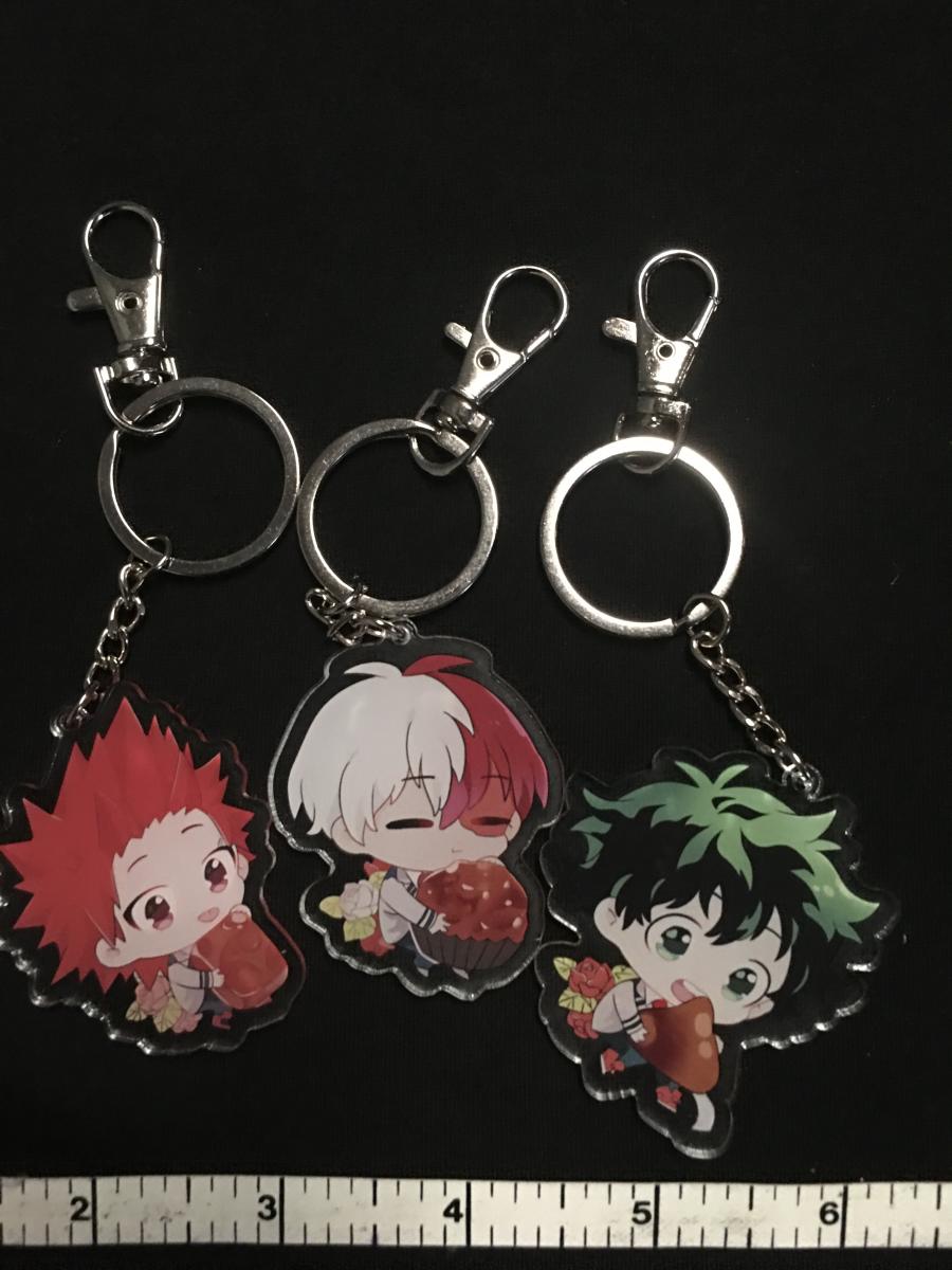 3piece anime acrylic keychain trio Hero Academia picture