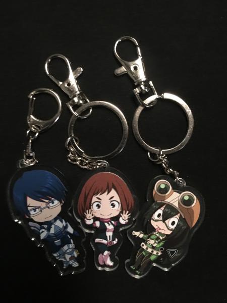 3piece anime acrylic keychain trio Hero Academia