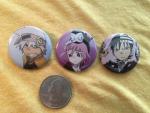 3 pin/badge set Soul, Death the Kid, Crona