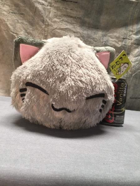 Long Hair Grey Cat Plush Nemuneko