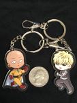 Saitama and Genos One Punch Man keychain set