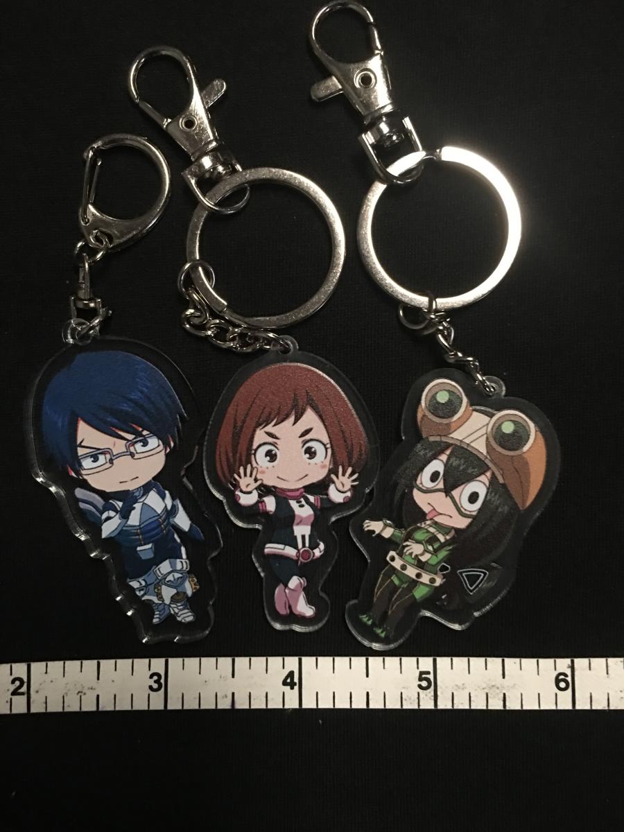 3piece anime acrylic keychain trio Hero Academia picture