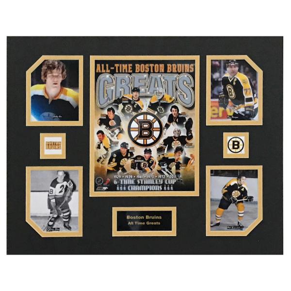 Boston Bruins NHL Hockey All-Time Greats 16 x 20 inch Collage