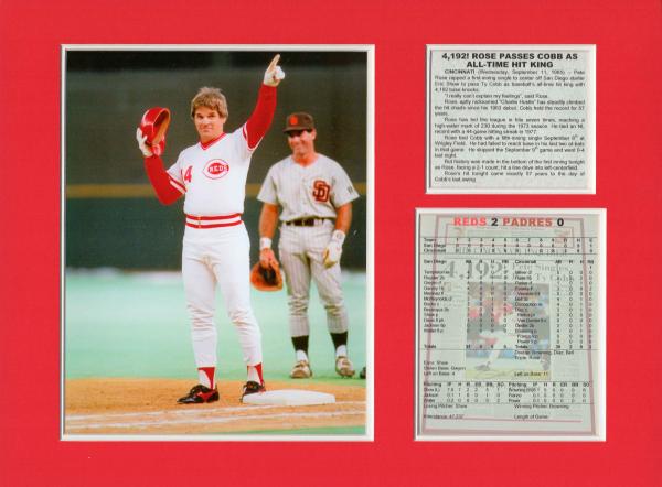 Pete Rose MLB Hits Record Cincinnati Reds Tribute