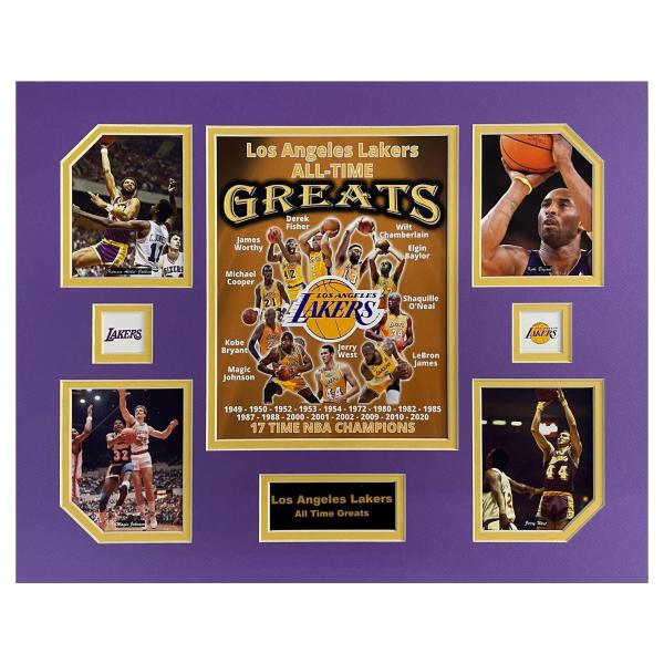 Los Angeles Lakers NBA Basketball All-Time Greats 16 x 20 inch Collage