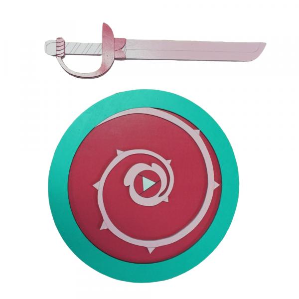 Kid's Size Cosplay Sets 14" Shield 17" Sword picture