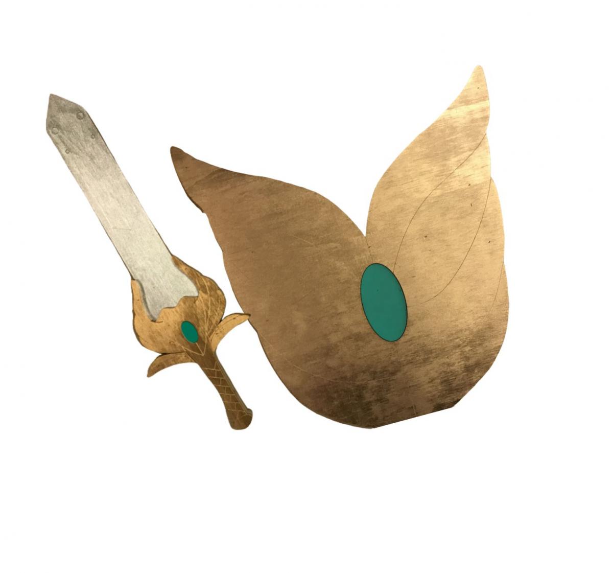 Kid's Size Cosplay Sets 14" Shield 17" Sword picture