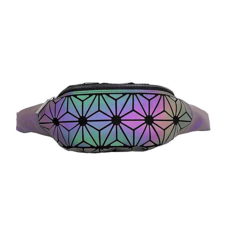 Holographic Geometric Color Changing Fanny pack picture