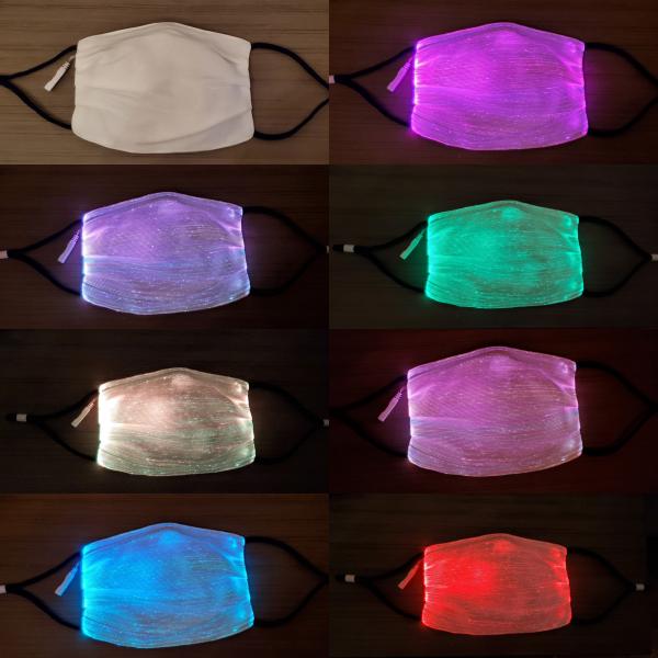 LED COLOR CHANGING FIBER OPTIC FACE WEAR picture