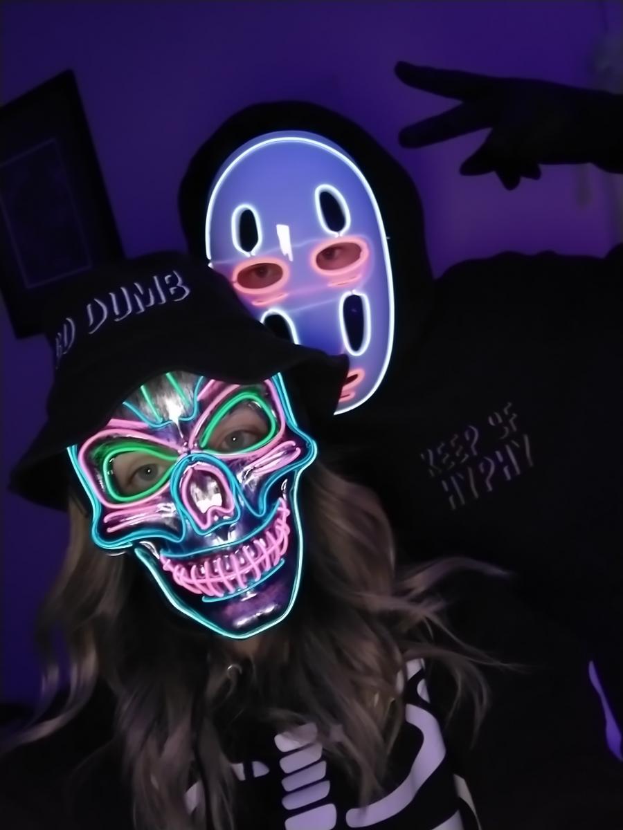 No Face Neon Glow Mask picture