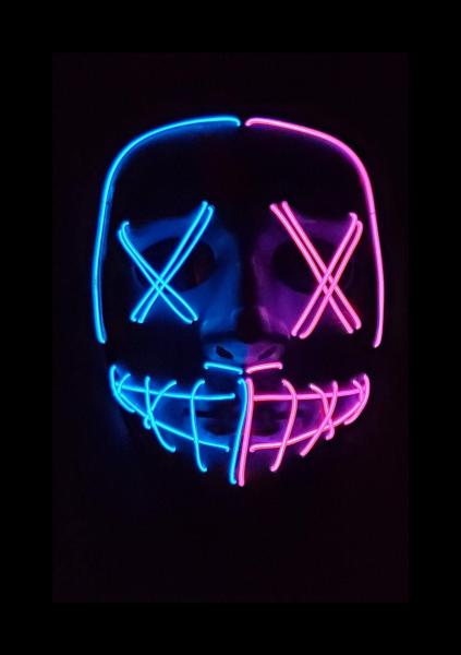 Double Color Neon Glow Mask picture
