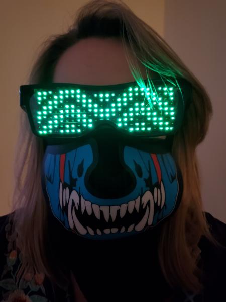 Sound Reactive Skull Glow LED Mask picture
