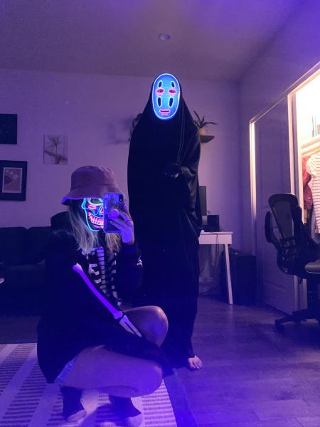 No Face Neon Glow Mask picture