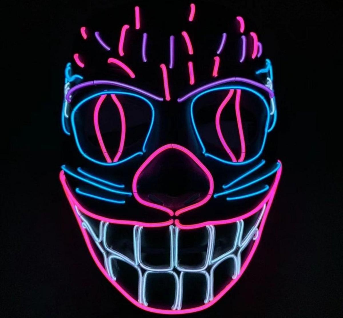 Cheshire Cat Glow Rave Mask - Eventeny