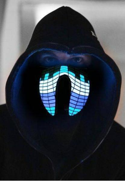 Sound Reactive LED Glow Equalizer Mask