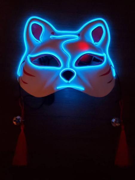 Kitsune Neon Blue Mask picture