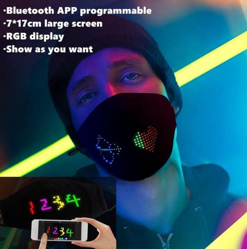 Programmable BIG LED Display Face Mask picture