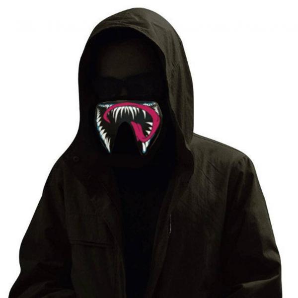 Sound Reactive Venom LED Glow Mask picture