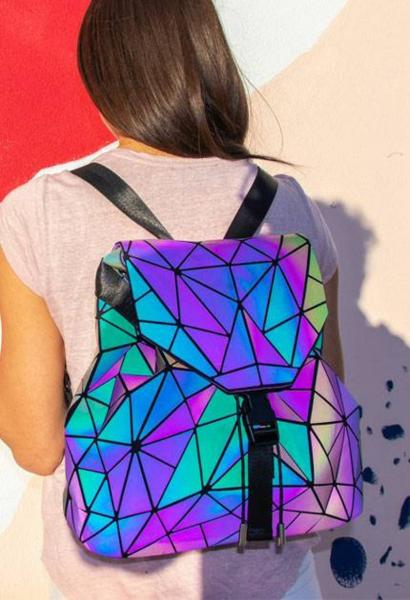 Holographic Geometric Color Changing Large Backpack picture