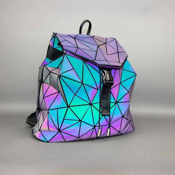 Holographic Geometric Color Changing Large Backpack picture