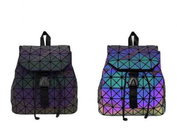 Holographic Geometric Color Changing Large Backpack picture