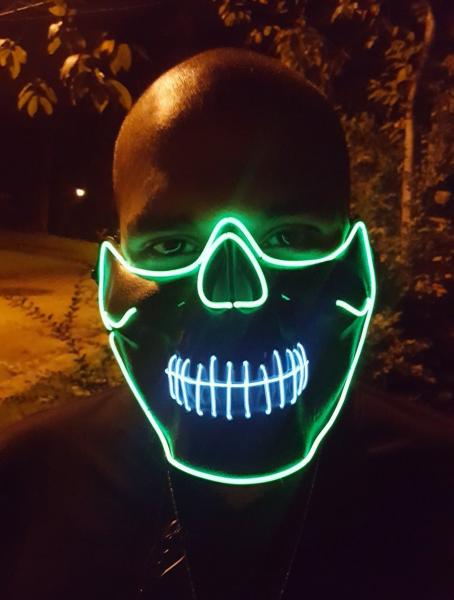 Neon Skull Glow Mask picture