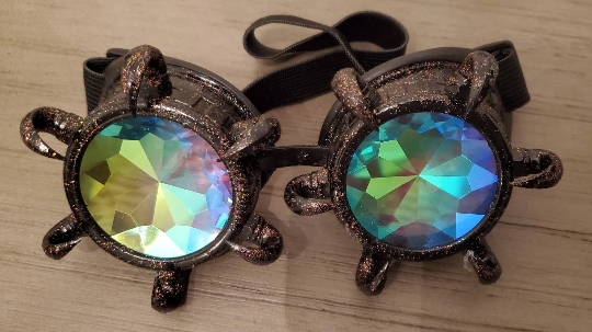 Sparkling Rave Claw Kaleidoscope Goggles picture