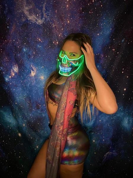 Neon Skull Glow Mask picture