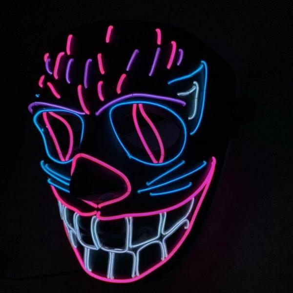 Cheshire Cat Cosplay Glow Rave Mask picture