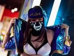 KDA Akali sound reactive LED Cosplay Glow Mask